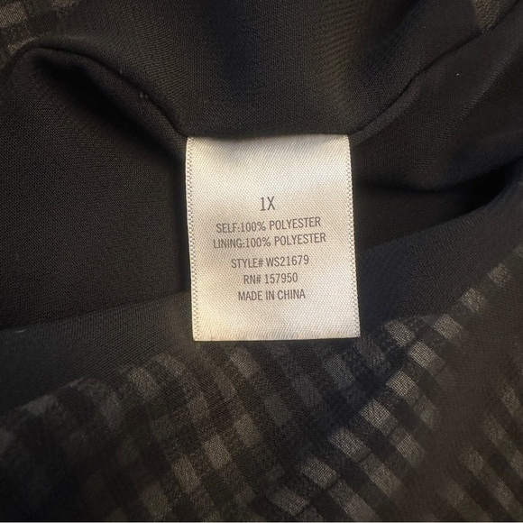 JUN & Ivvy From Francescas Black & White Picnic Print Size 1X - Picture 5 of 6